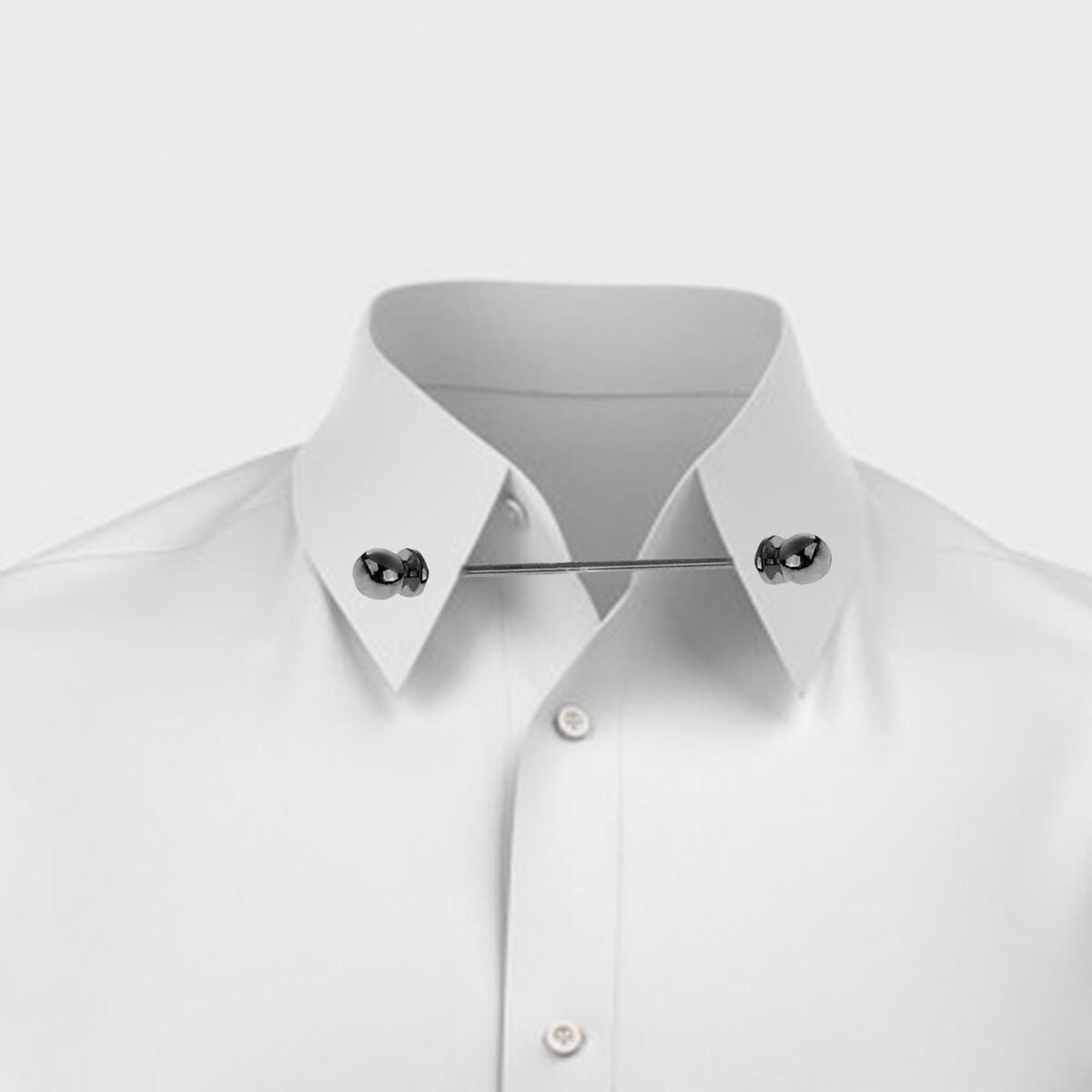 Fashion Mens Shirt Collar Bar Pin, Ball Head Badges, Brooch Pin Jewelry Necktie