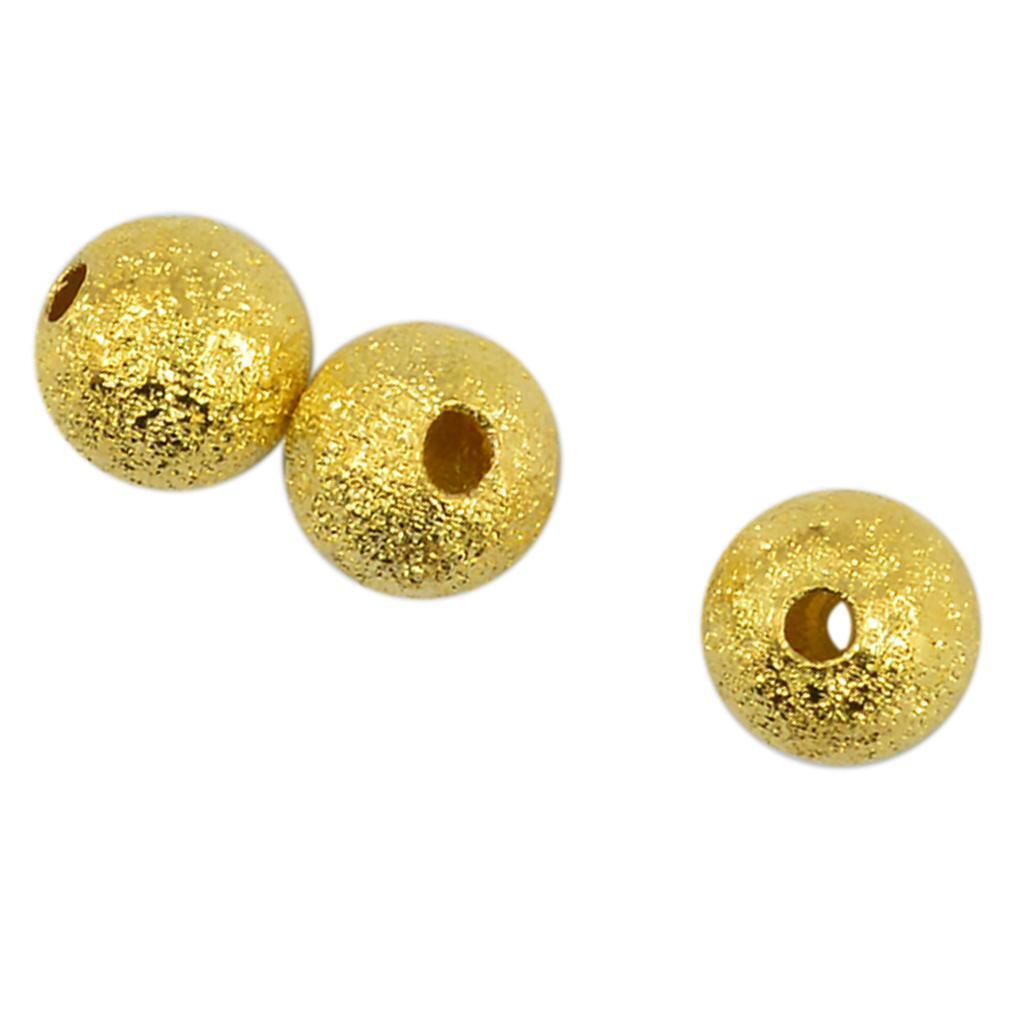 50 Pieces Brass Seamless Round Spacer Beads for Jewelry Making DIY Craft