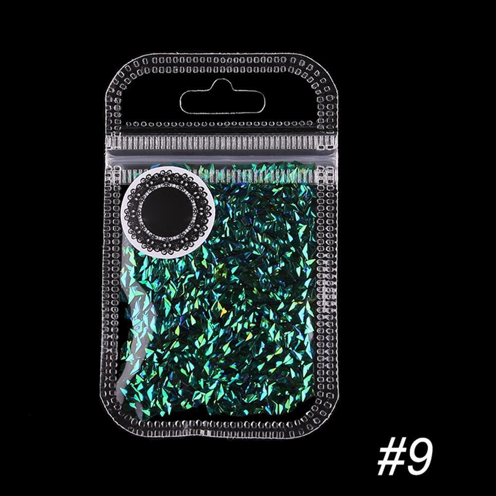 Glitter Drill Shiny Diamond Nail Sequin Sparkly Flakies Nail Art Decor(9)