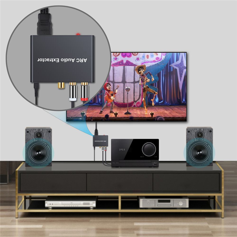 Return Channel Converter HDMI-compatible ARC Audio Extractor Digital to Analog