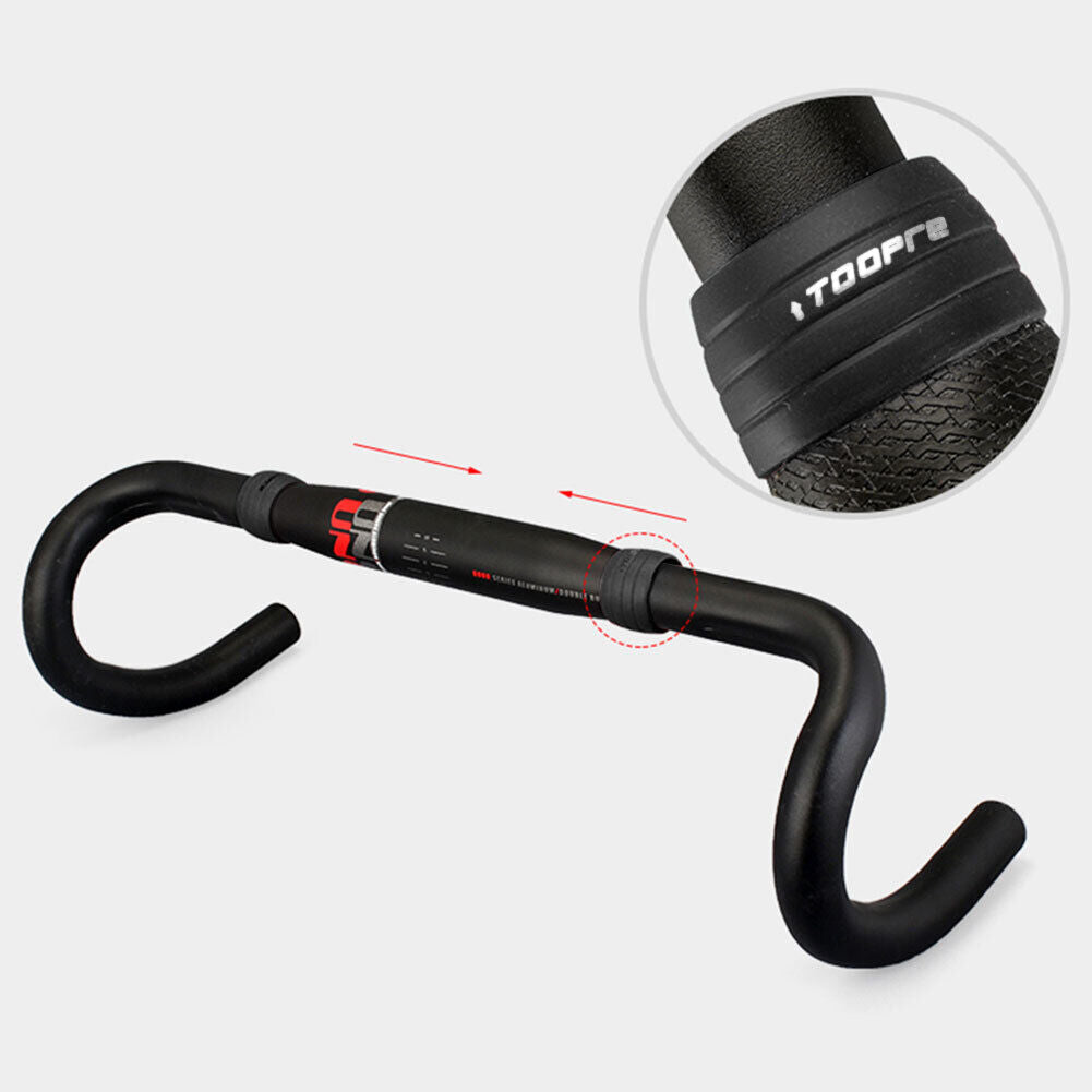2pcs Bike Handlebar Tape Ring Anti-Skid Bicycle Handle Strap Sleeve (Black)