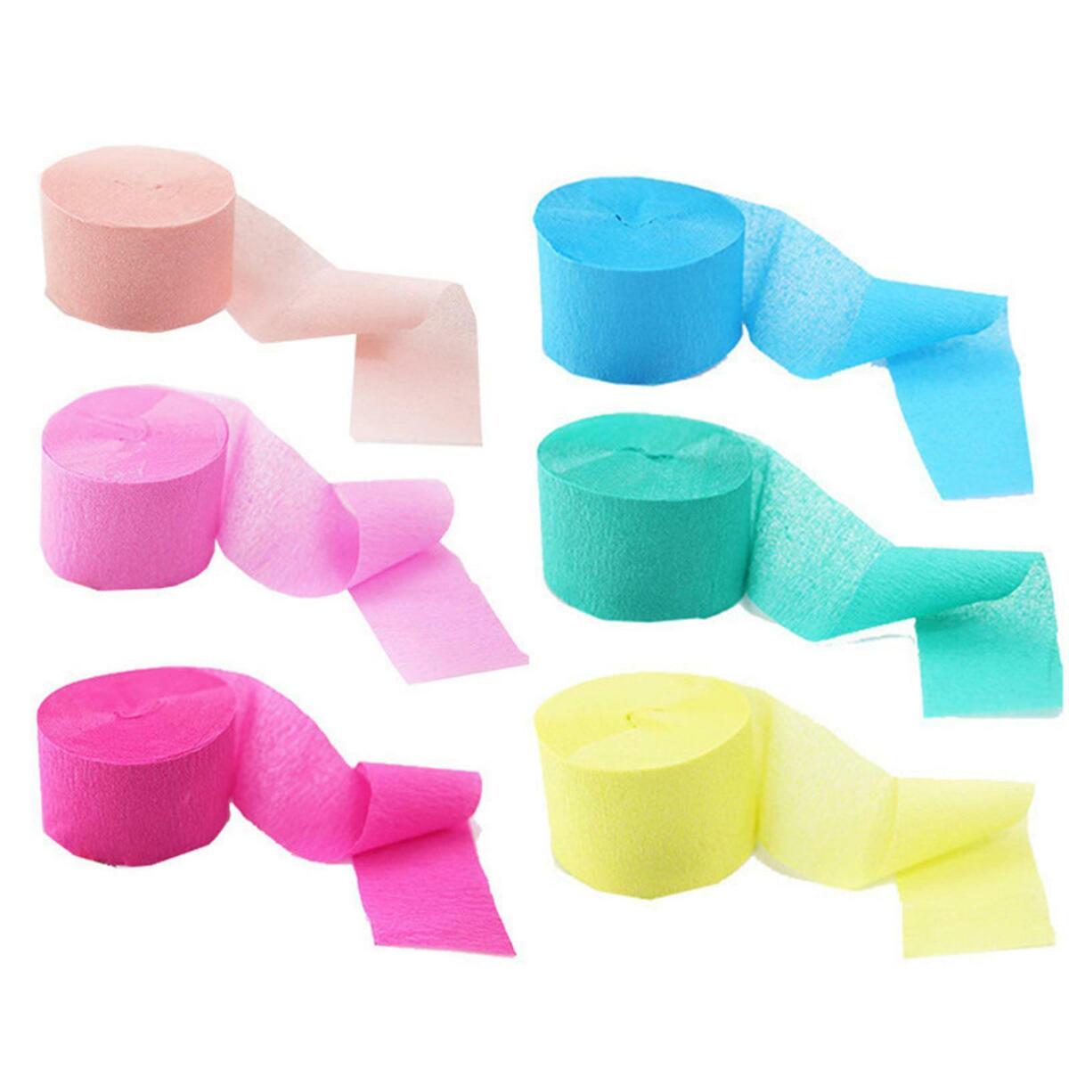 Crepe Paper Streamers DIY Supplies Decor Hanging 4.5Cmx25M for Party Wedding