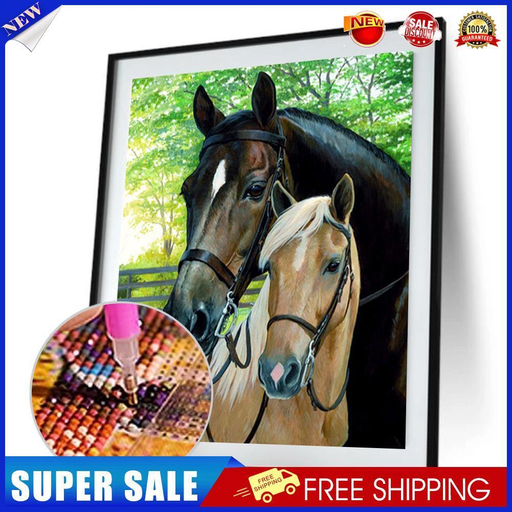 Horses 5D Full Drill Diamond Painting Embroidery DIY Needlework Home Decor