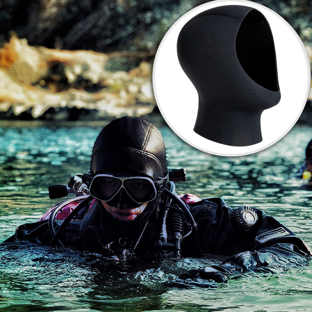 Winter Swim Warm Protect Hair Ear Scuba Diving Cap Shoulder Snorkeling Hat