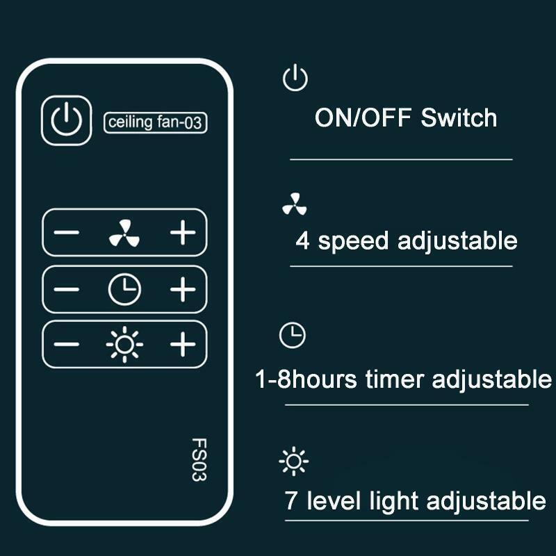 8000mAh USB Ceiling Fan Digtal Display Rechargeable Remote Countrol Timing