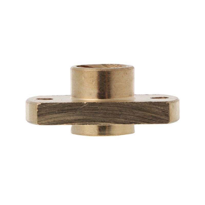 T8 nut Pitch 2mm Lead 8mm Brass T8x8mm Flange Lead Screw Nut for CNC Parts