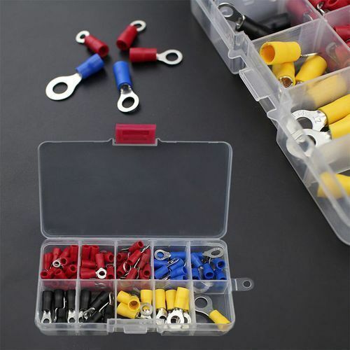 102x Assorted Insulated Coppers Ring Crimp Wire Terminal Connector Set AWG 22-10