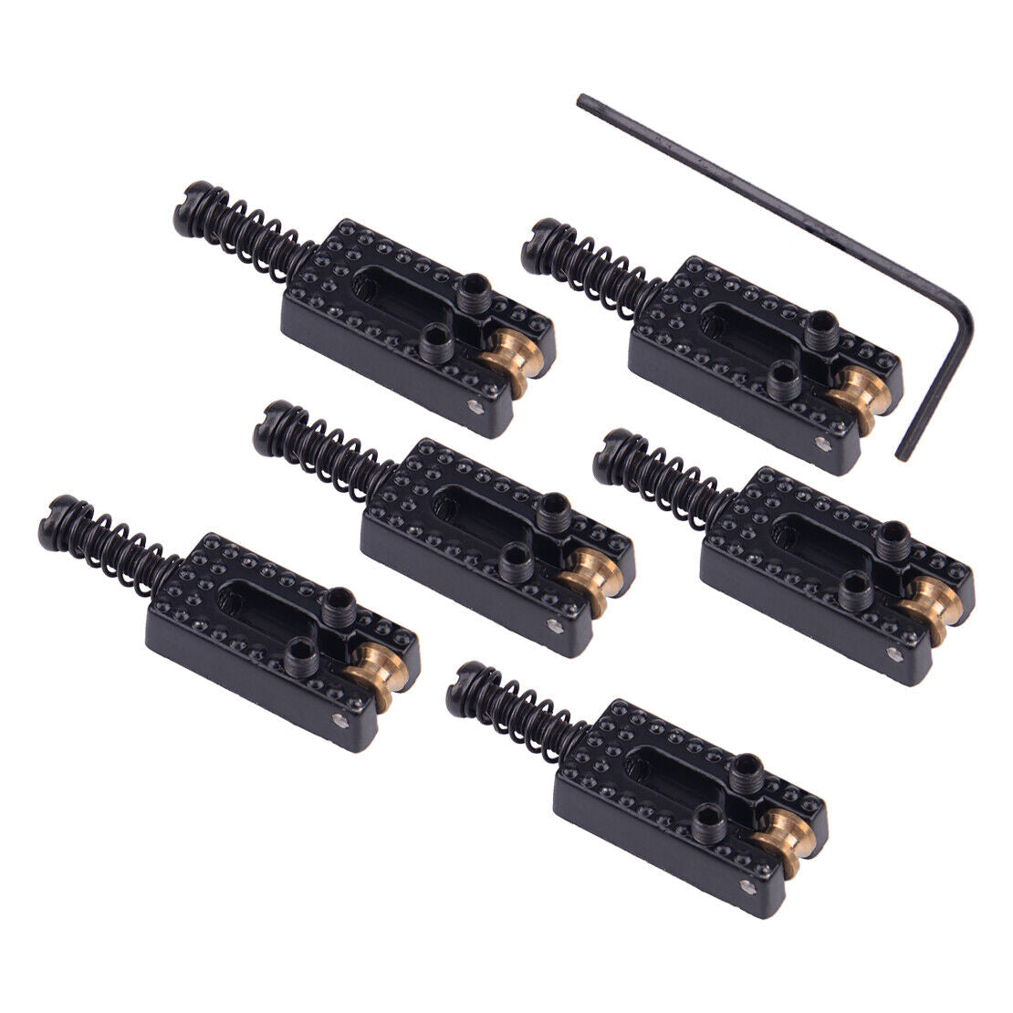 6x Roller Bridge Tremolo Saddles Wrench fit for Strat Tele Electric Guitar New