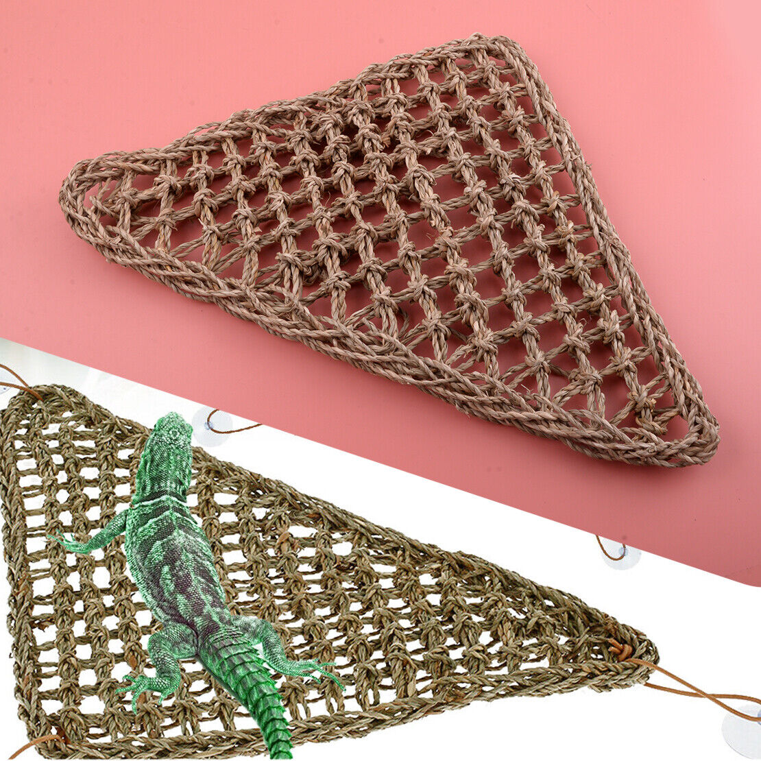 Natural Seaweed Triangle Lizard Lounger Bearded Dragon Hammock Reptile Hammock