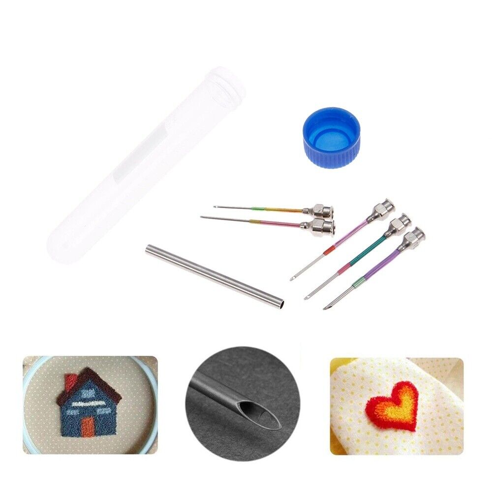 5Pcs 5 Sizes Home Sewing Tool Hand Embroidery Poked Needles 5cm with Rod 5.5cm