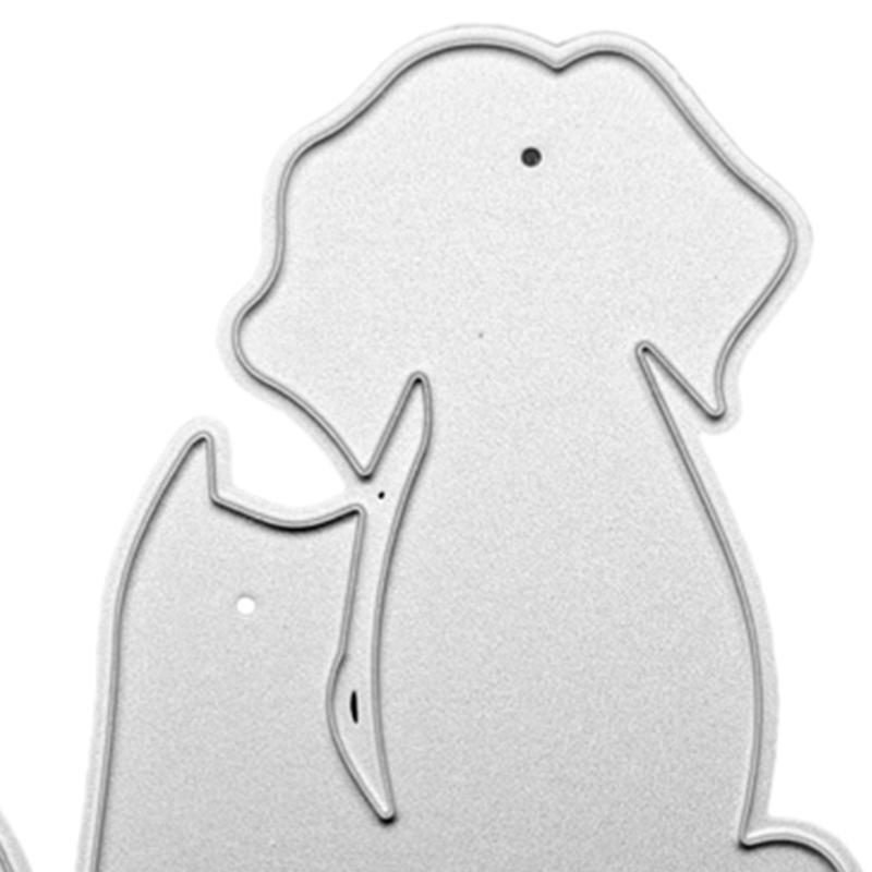 Puppy Art Background Metal Cutting Die Embossing Stencil Scrapbooking Photo