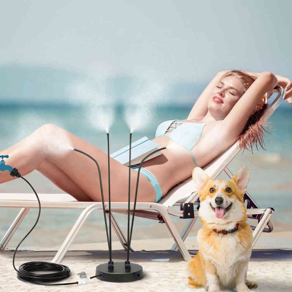 Stand Misting Cooling System Vertical Sprayer Brass Nozzles Watering Drip Kit