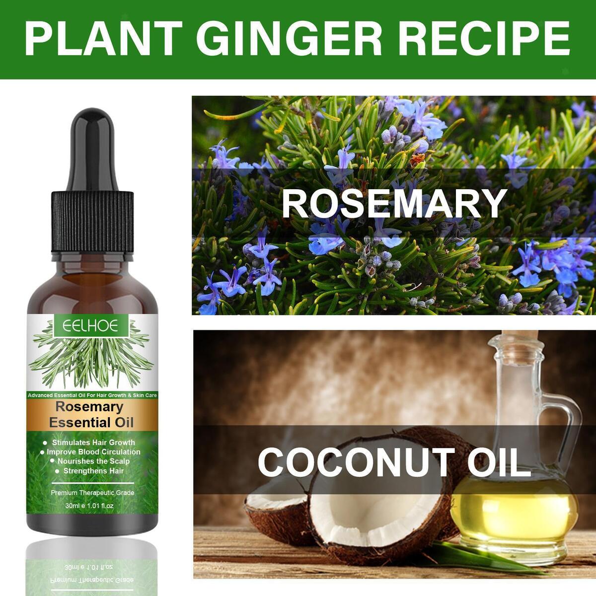 Rosemary Essential Oil Refreshing Aromatherapy Oil for Hair Growth Diffusers