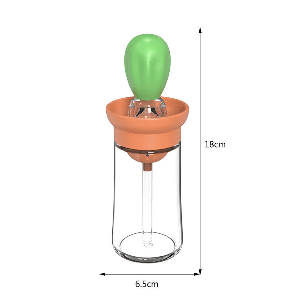 Silicone Oil Bottle BBQ Grill Brush Liquid Oil Pastry Baking Tools (Orange)