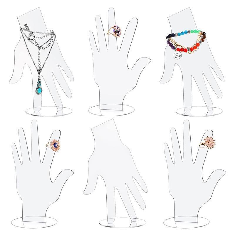 Jewelry Display Holder Acrylic Hand Ring Holders for Home Show Organization