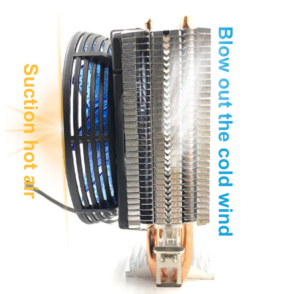 120mm 2 Heat Pipes CPU Cooler Cooling Fans Heatsink for LGA 775 1155 1156