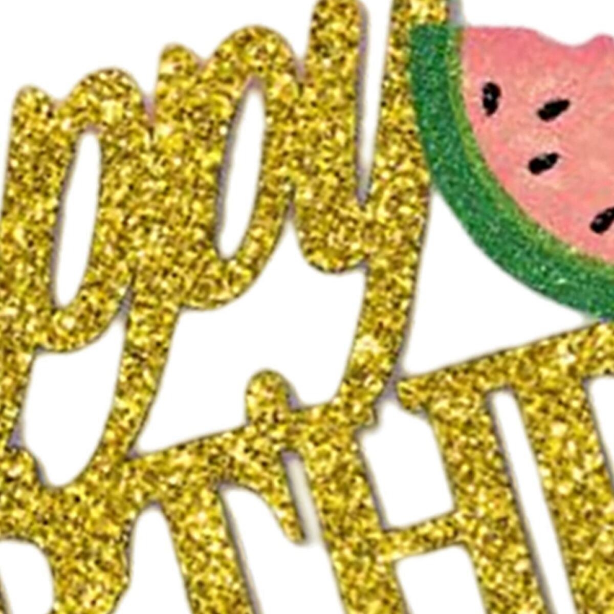 Letter "Happy Birthday" Cake  Watermelon Themed for