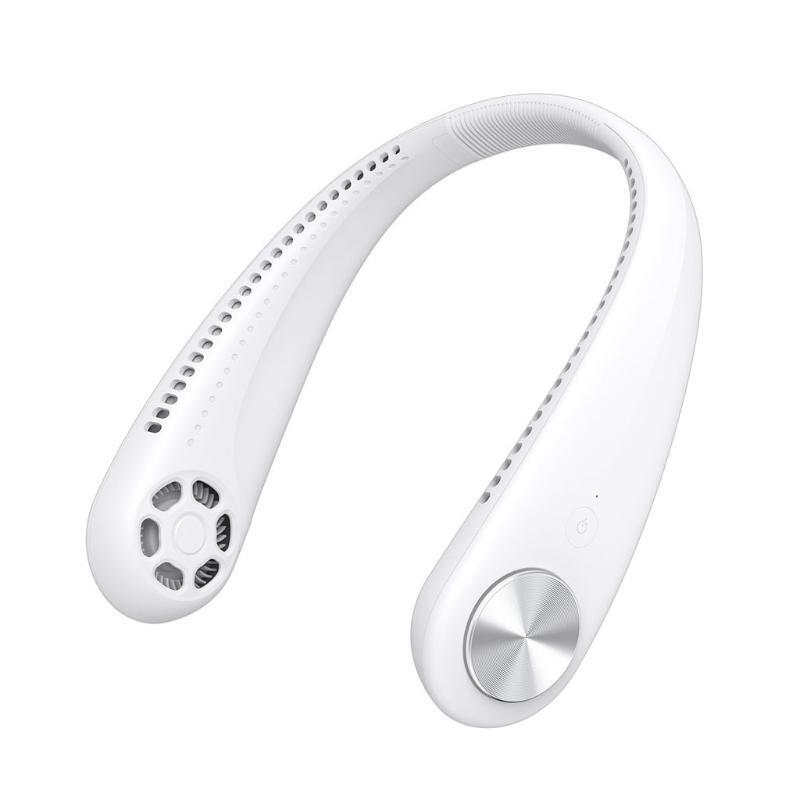 Creative Bladeless Necklace Fan Portable Hanging Neck Fan USB Charging Cooler