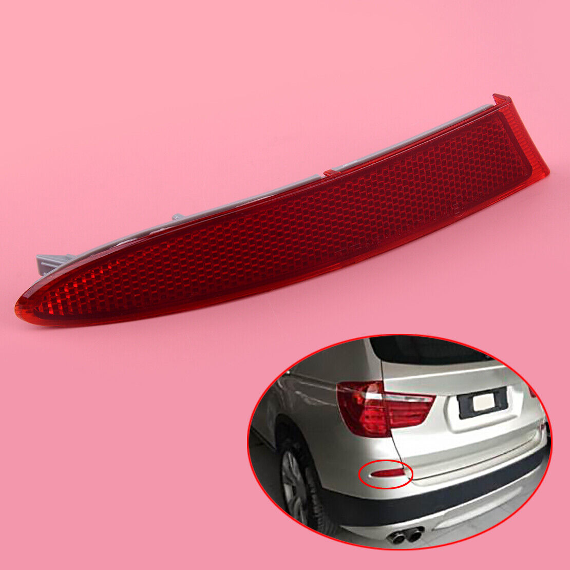 Car Left Rear Bumper Side Marker Reflector Light Red Fit For BMW X3 F25 2011-14