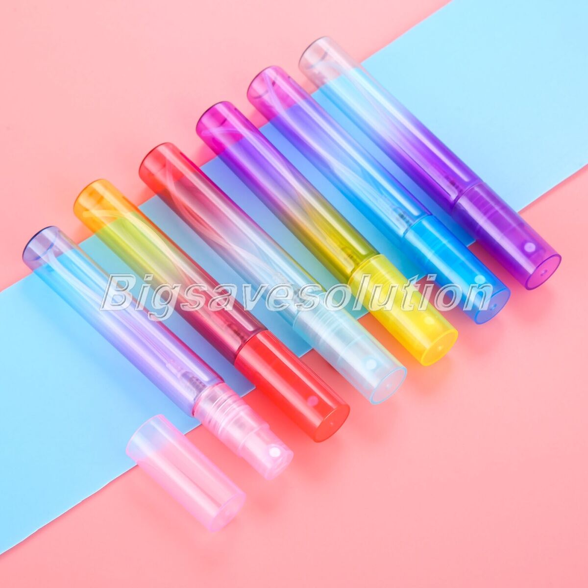 6pcs 8ml Mini Refillable Sample Perfume Glass Travel Empty Spray Bottle Case HQ