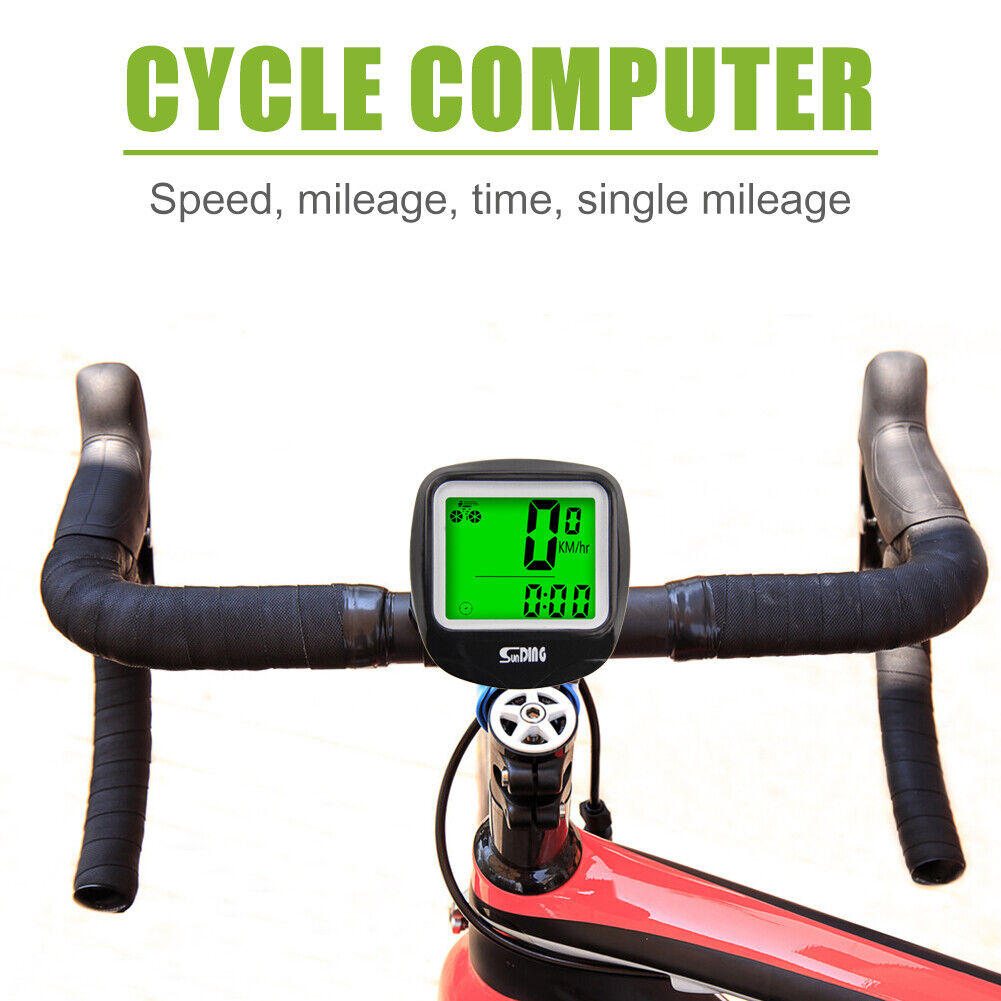 SUNDING MTB Bike Wired Speedometer Cycling Bicycle Digital LCD Computer