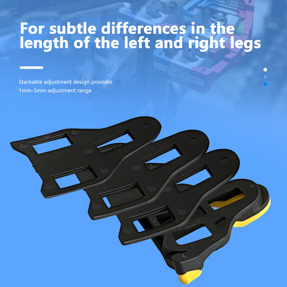 Road Bike Pedal Cleats Adjustable Anti Slip Bicycle Pedals Plate Clip Black
