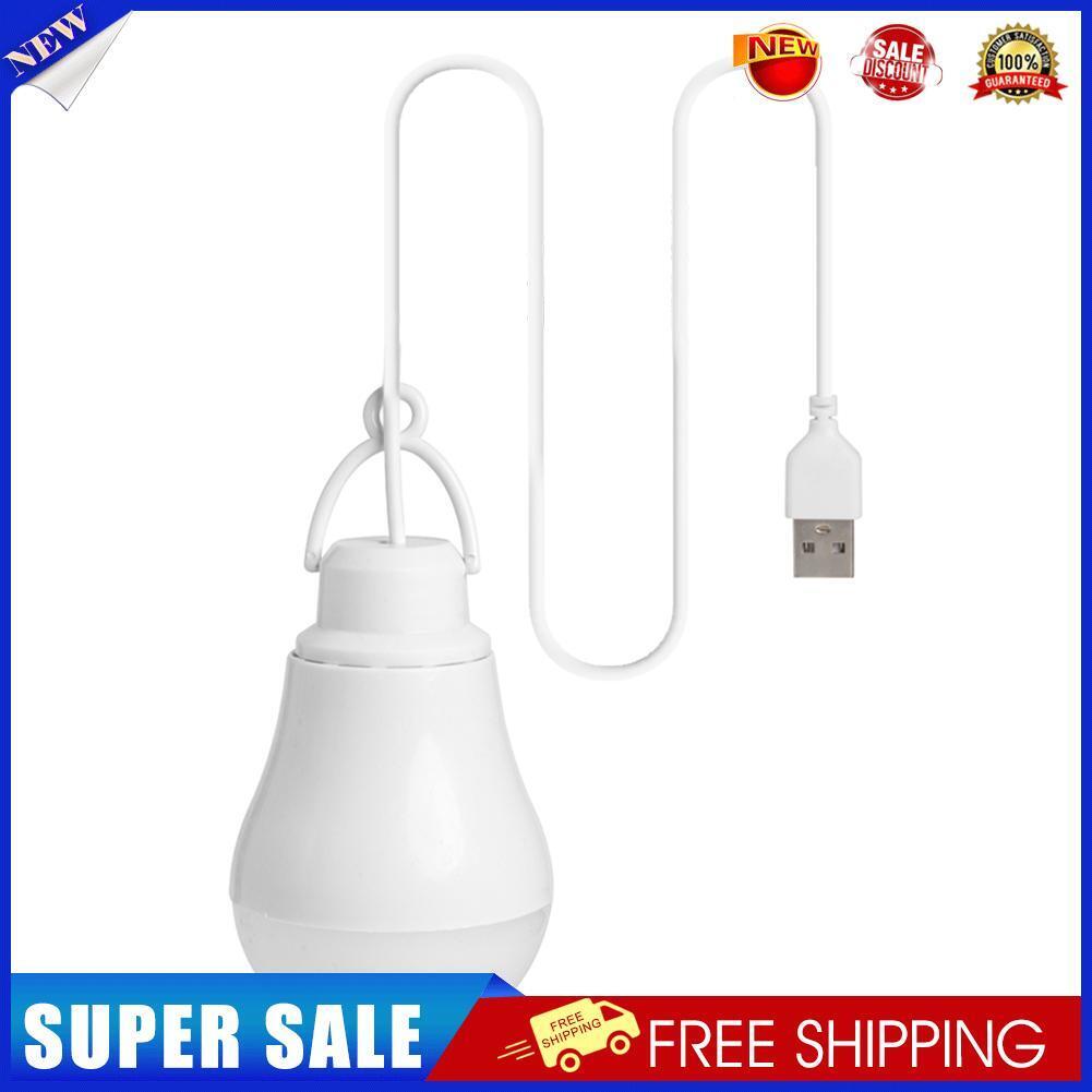 LED Bulb Dormitory Energy Saving Light USB Emergency Outdoor Lamp (White)