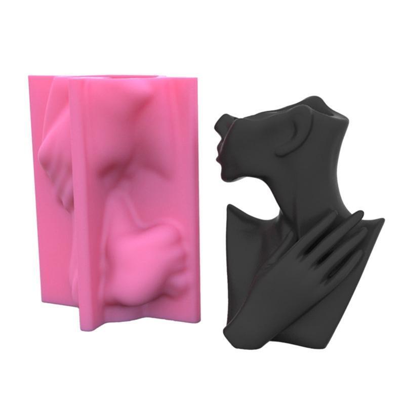 Half-body Flowerpot Dish Storage Mold Pen Holder Vase Mold DIY Home Decor Mold
