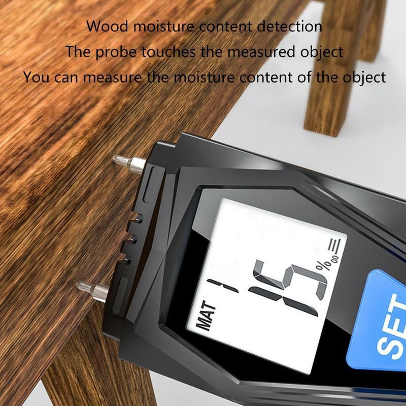 Wood Moisture Meter with High Sensitivity Pins Moisture Tester Detector for Wood