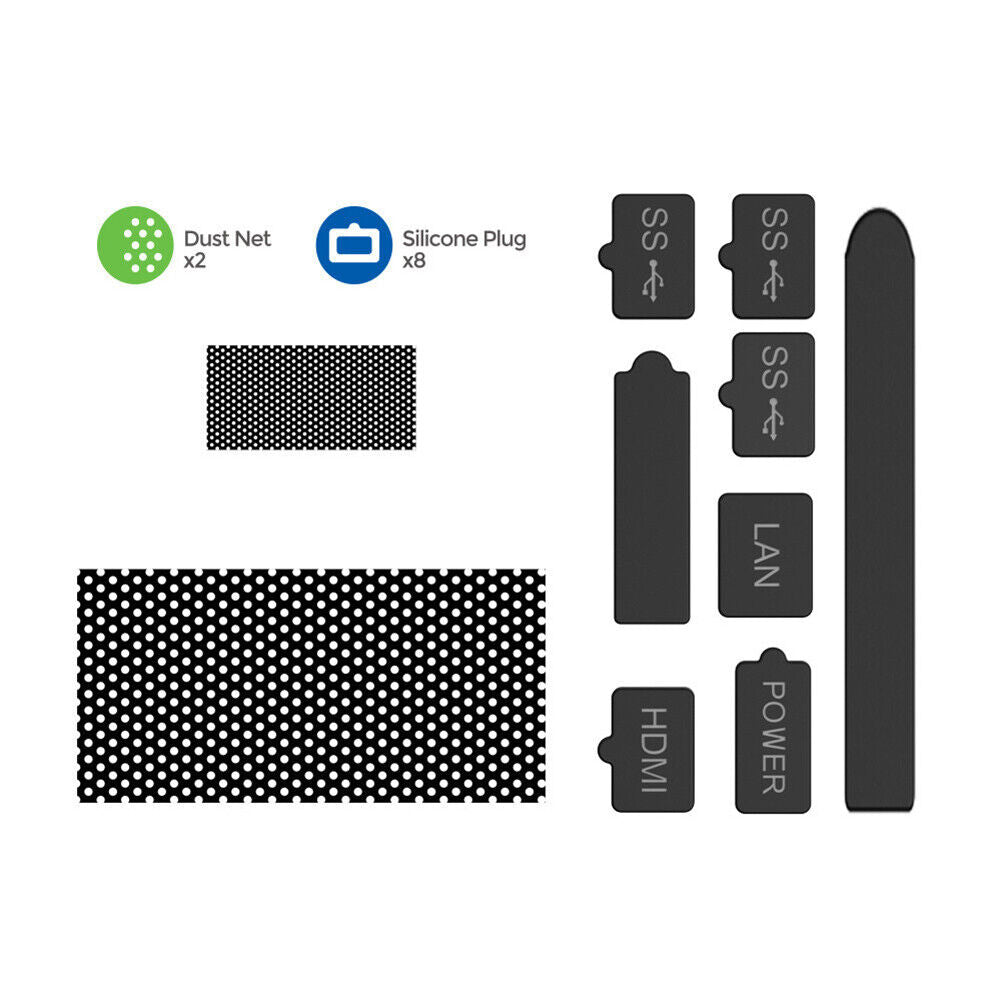 Gaming Console Cover Net Silicone Plugs for Xbox Series X Dustproof Suit