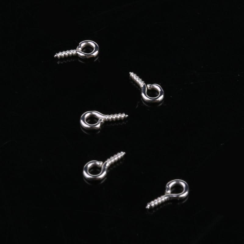 600x/Set Mini Screws Eye Pin Peg Eye Pins Hooks for DIY Jewelry Keychain Making