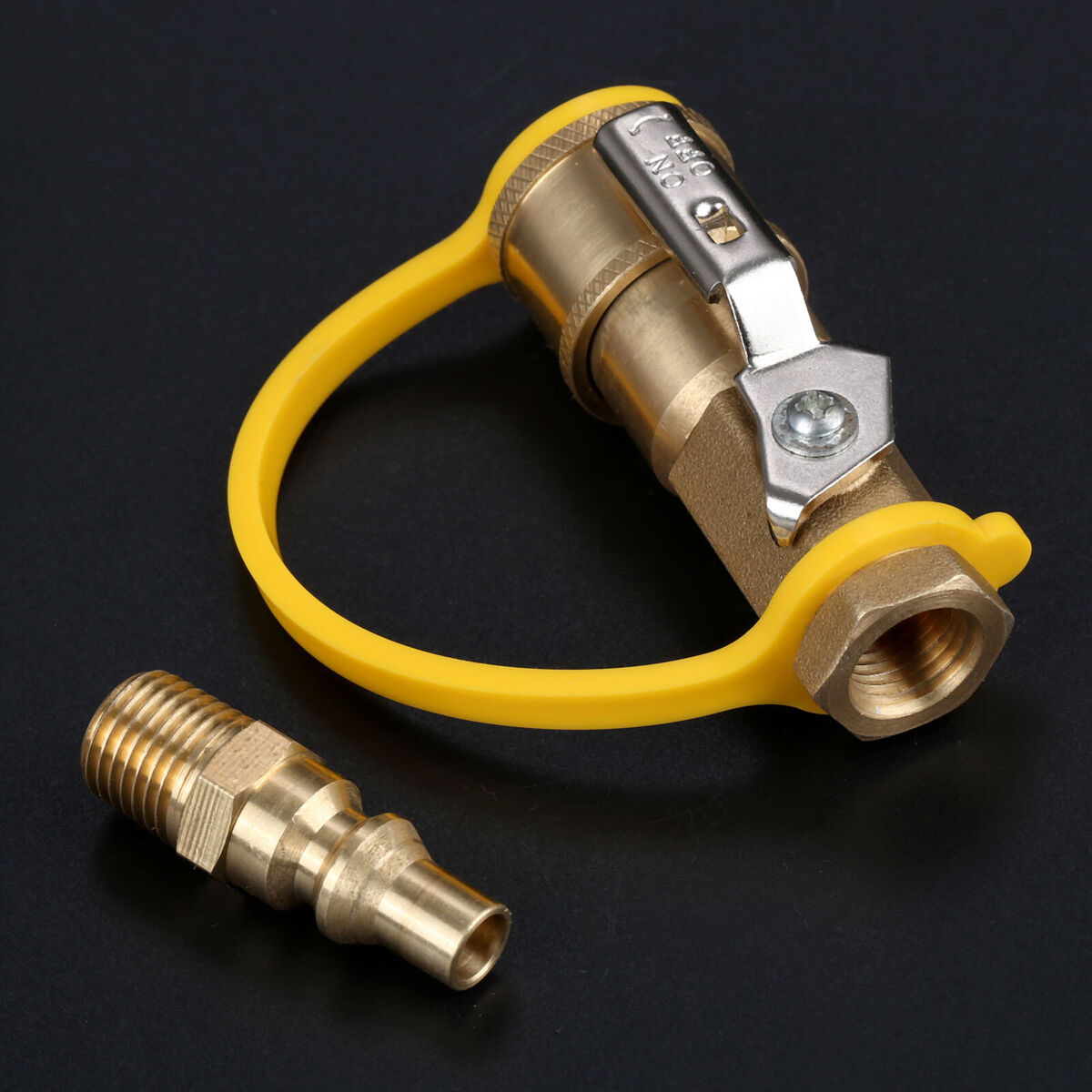 HQ Quick Connect Kit & Shutoff Valve Solid Brass For Propane/Natural Gas Systems