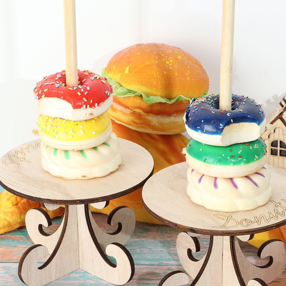 Kids Favor Wooden Storage Racks Doughnut Rack Donut Wall Stand Donut Holds