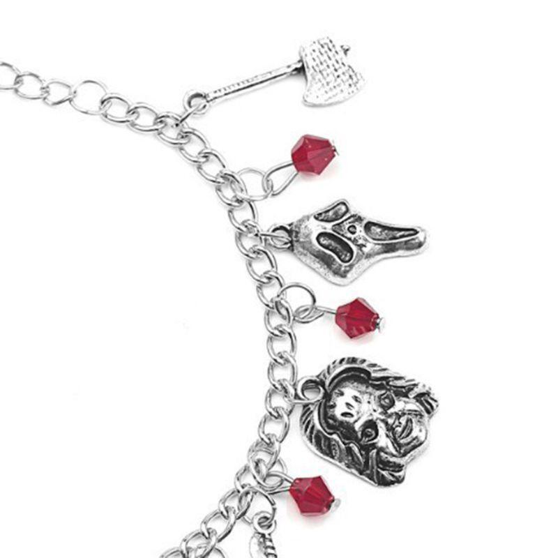 Horror Movie Charm Bracelet Ghost Chain Men Women Halloween Costume Jewelry Gift