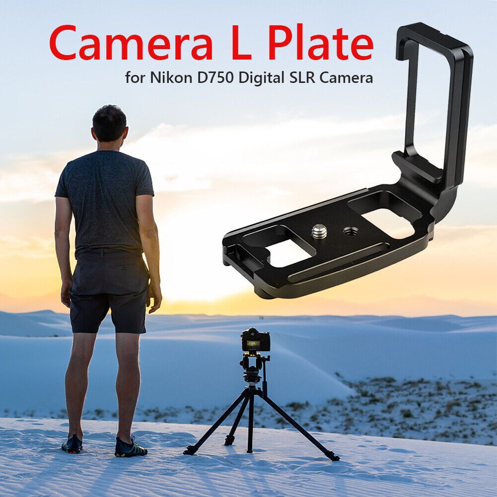 Aluminum Quick Release L Plate Bracket for Nikon D750 Digital SLR Camera