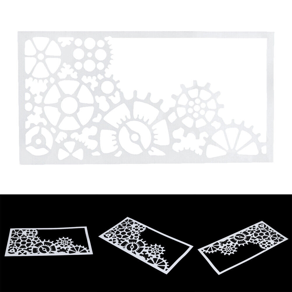 Gear Pattern Cake Stencil Fondant Baking Mold Template Decorating Tool