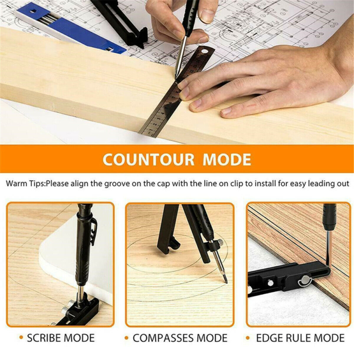 Multi-function Scribing Tool IY Woodworking Scribe Gauge Scriber Line Make