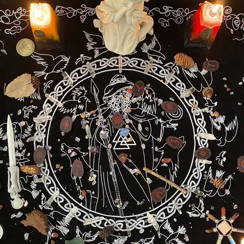 74x60cm Divination Altar Prayer Tablecloth Board Astrology Velvet Table Cloth