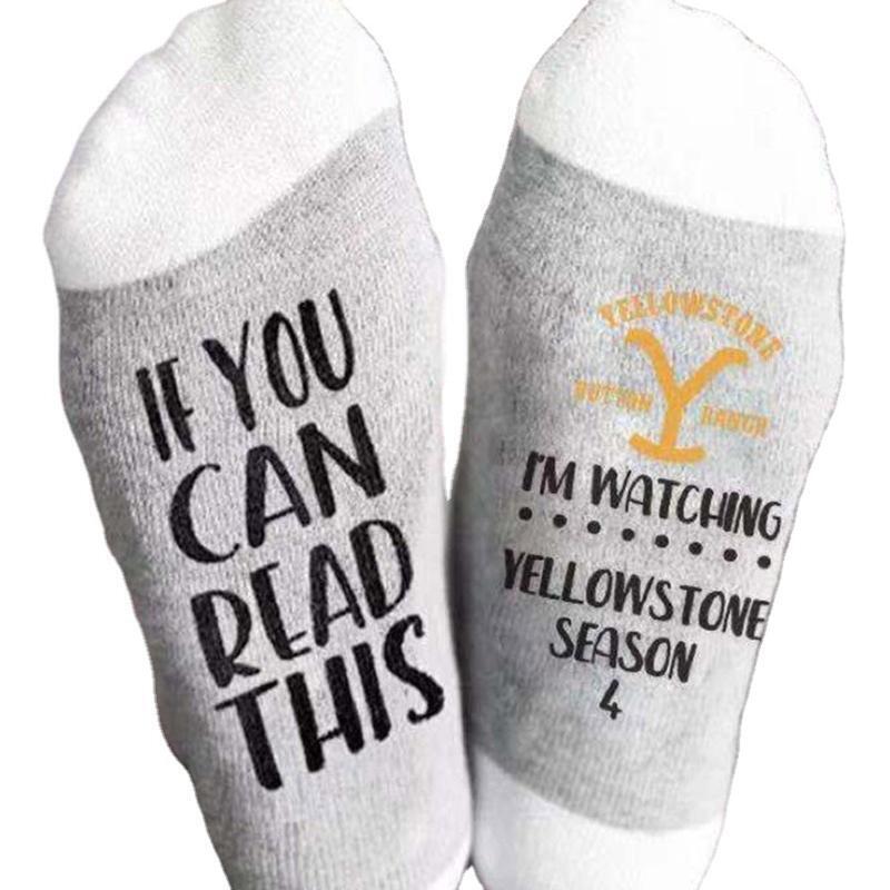 1 Pair If You Can Read This Funny Novelty Socks Cotton Autumn Spring Winter Sock
