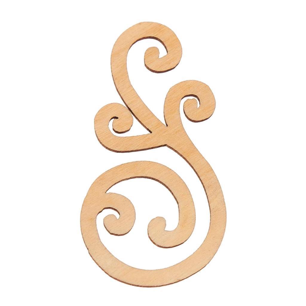 40 Pieces Large Wooden Floral Shapes   Decoration Embellishments