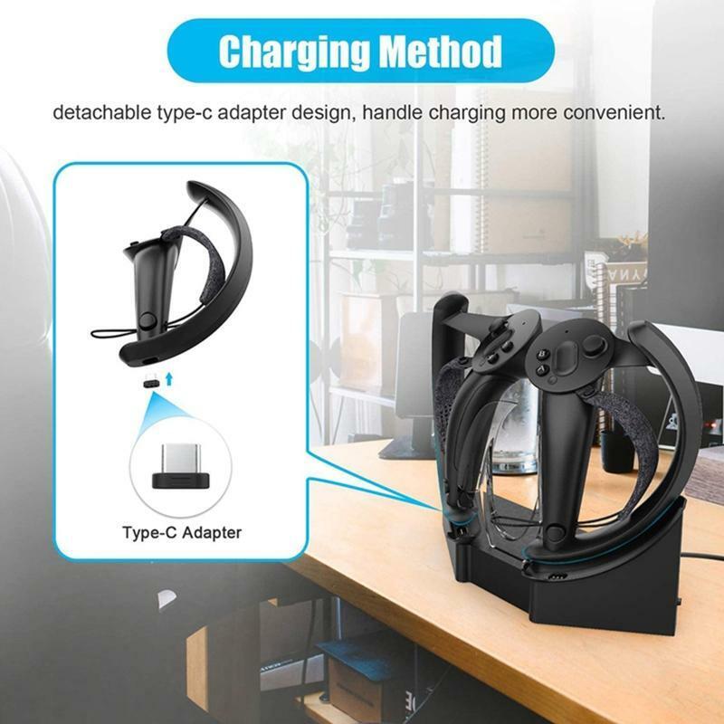 Replacement Charger Docks Stand with Rechargaeble Battery for Valve Index VR