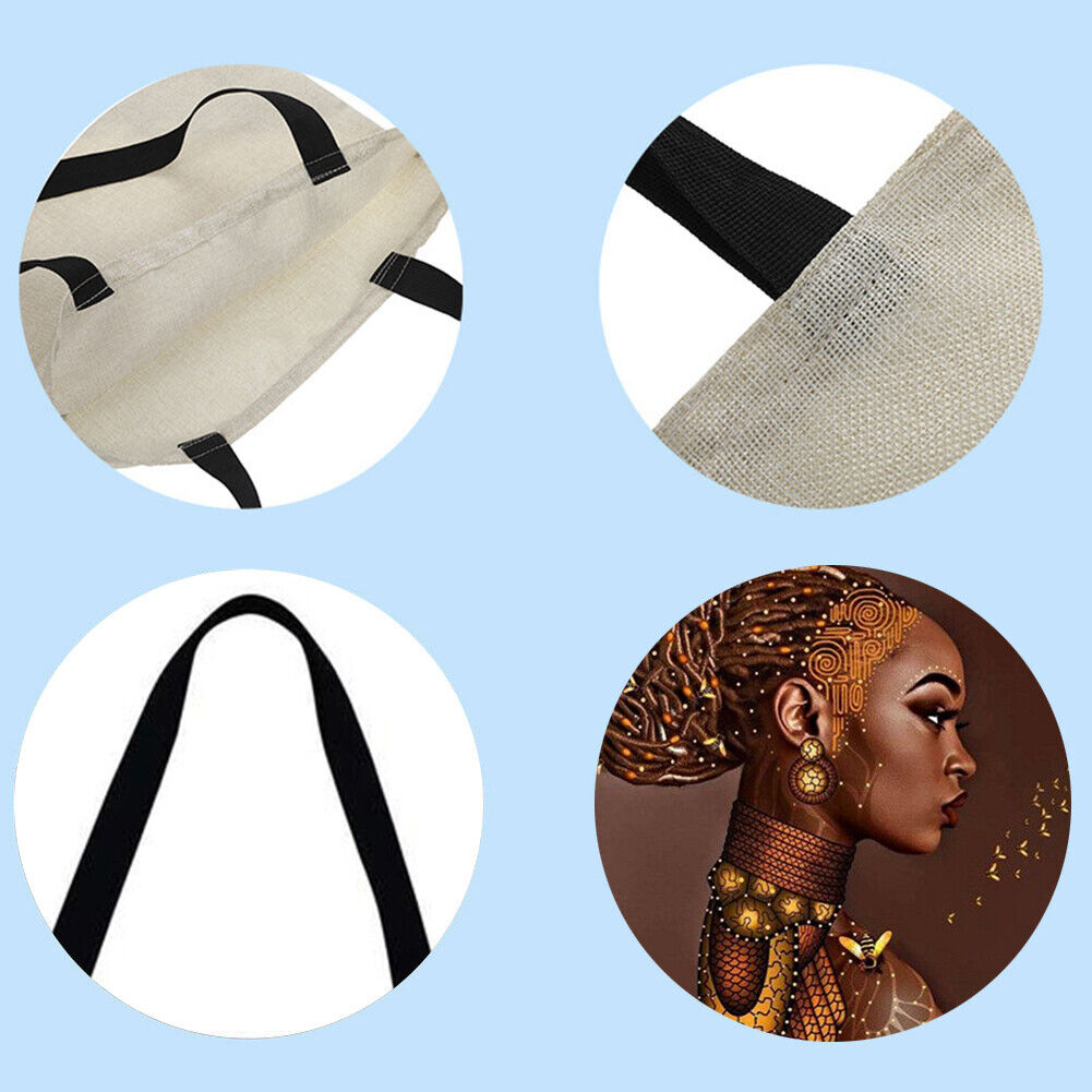 African girl Printed Shoulder Shopping Bag Casual Large Tote Handbag