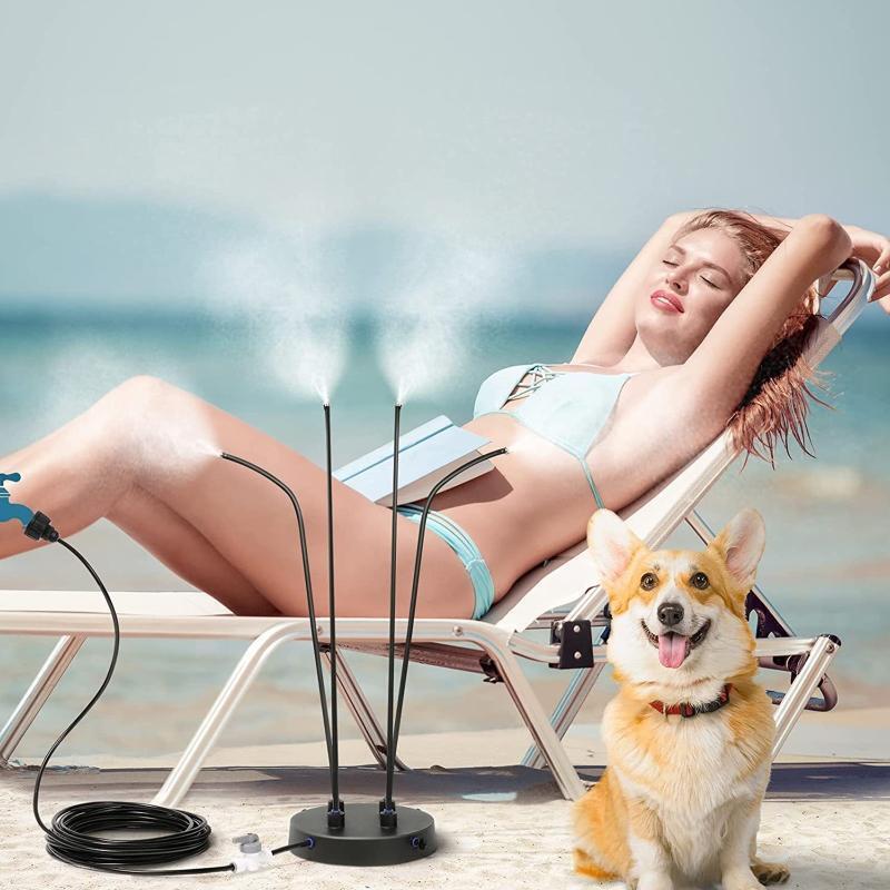 Portable Misting System for Camping Swimming Cooling Stand Misters Easy Assemble