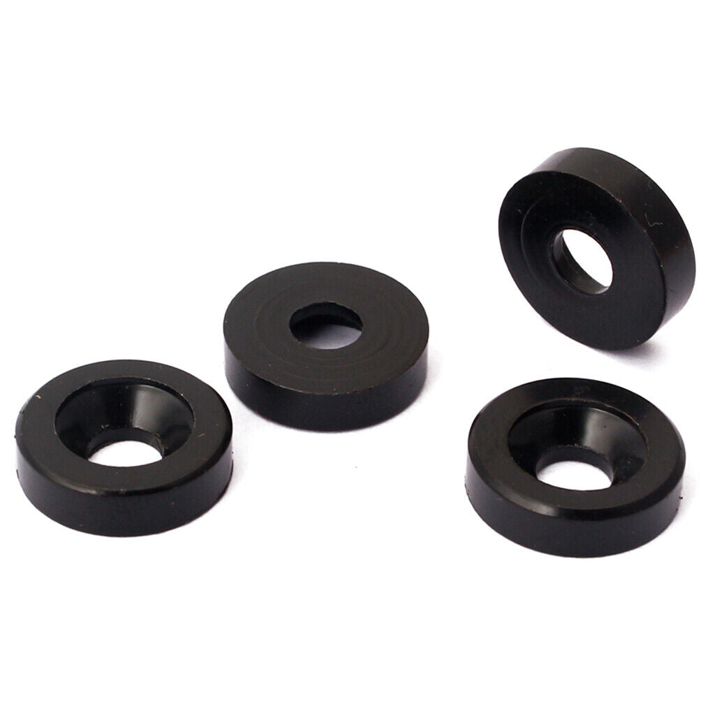 Set of 4 Steel Joint Bushings Bolts Screws for Guitar Bass Neck Plate Black