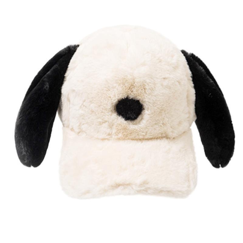 Puppy Peaked Cap Adjustable Baseball Cap Windproof for Chilly Outdoor Activities
