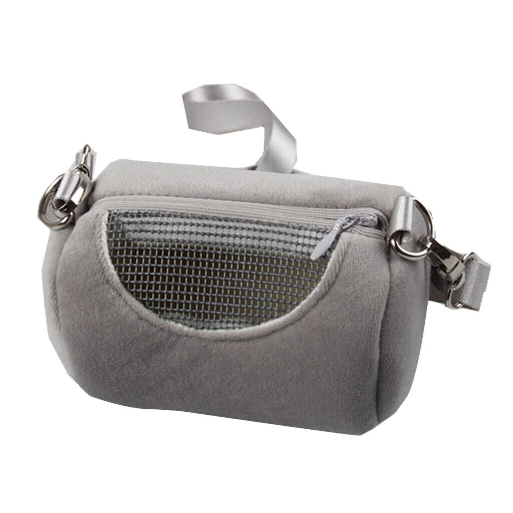 Breathable  Animal Carrier Hamster Travel Bag Handbag  - Gray