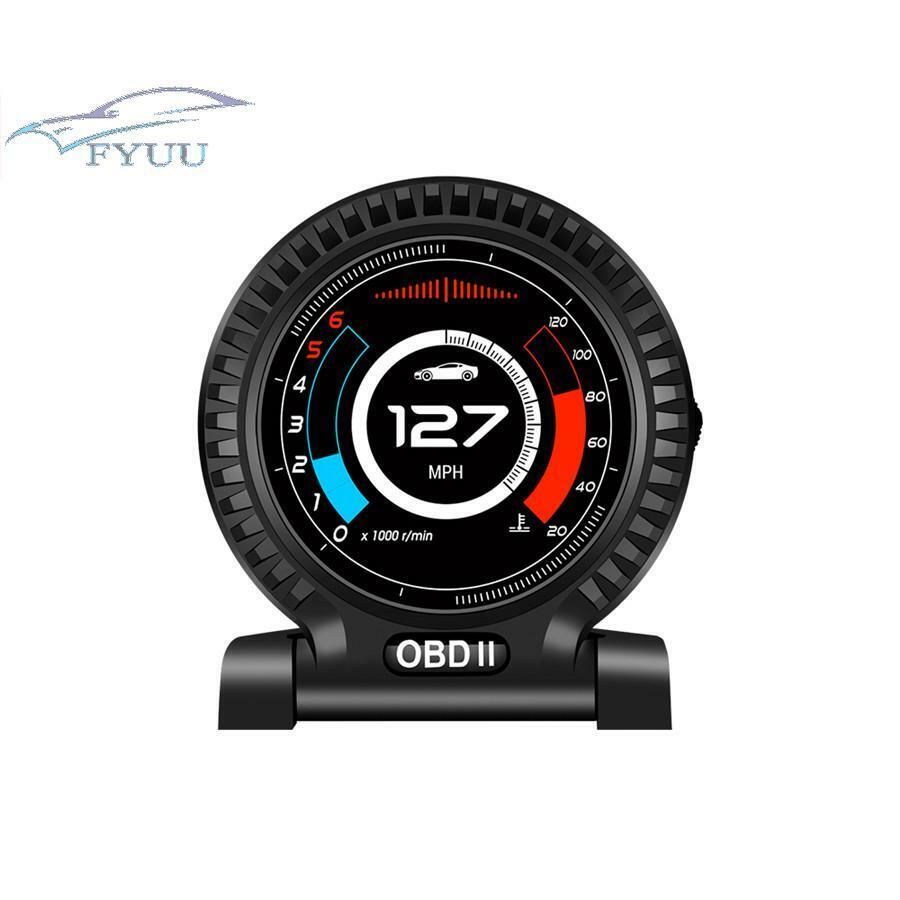 Zinc Alloy Head-Up Display OBD2 Car Gauge Display Digital Multi Insrtument Black