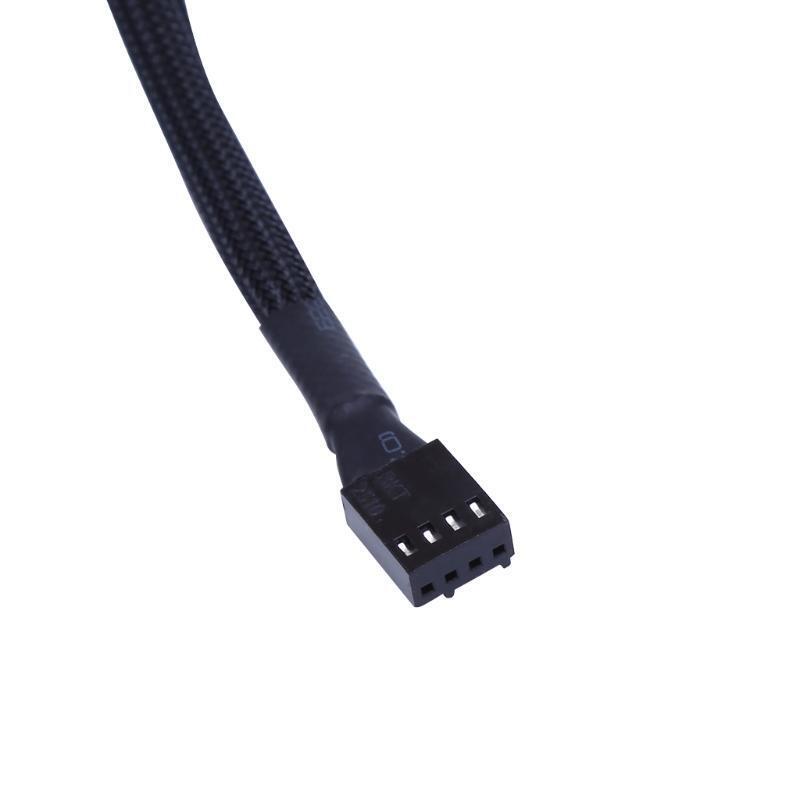 1 To 2 Way Y-Splitter Sleeved 4-Pin PWM Connector Fan Extension Adapter Cable