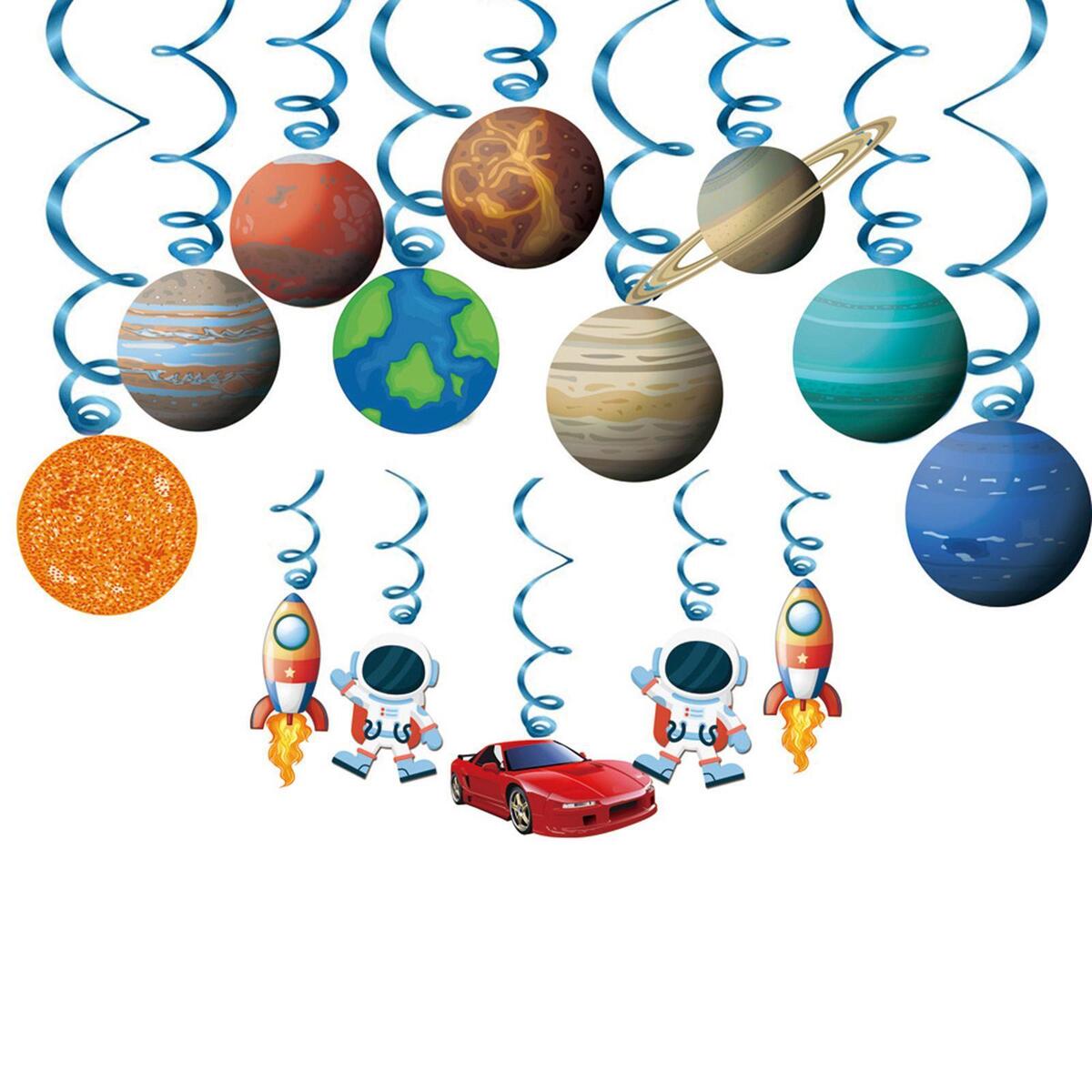 26Pcs Cute Space Themed Party Supplies for Wedding Baby Shower Decorations