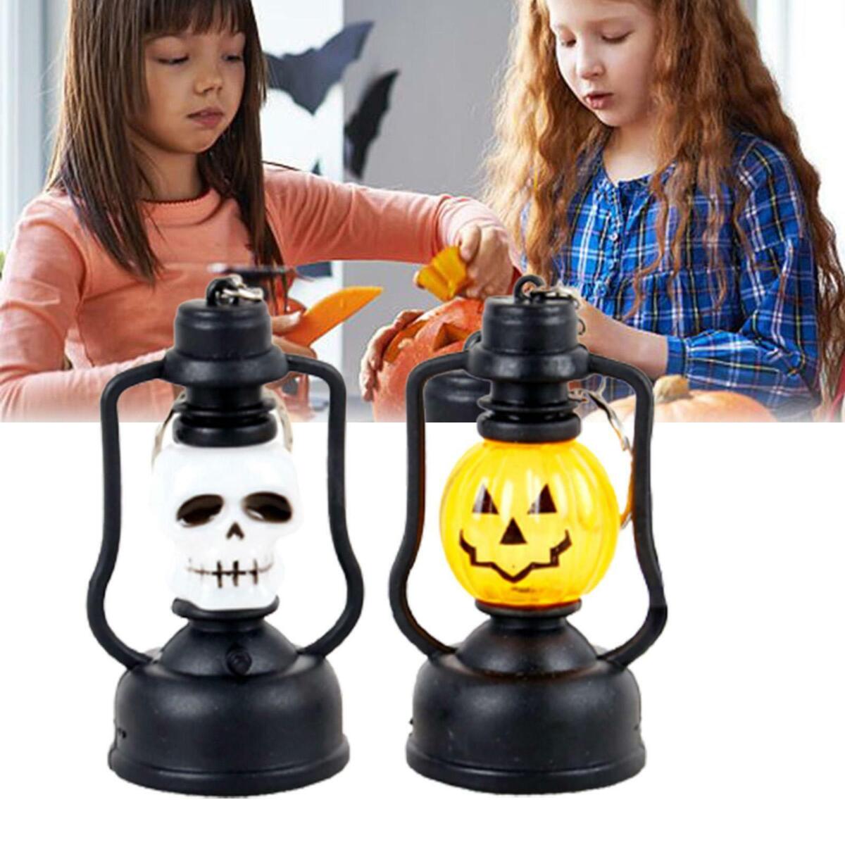 2x  Pumpkin  Glowing Key Chain Purse Pendant Charms Keyring
